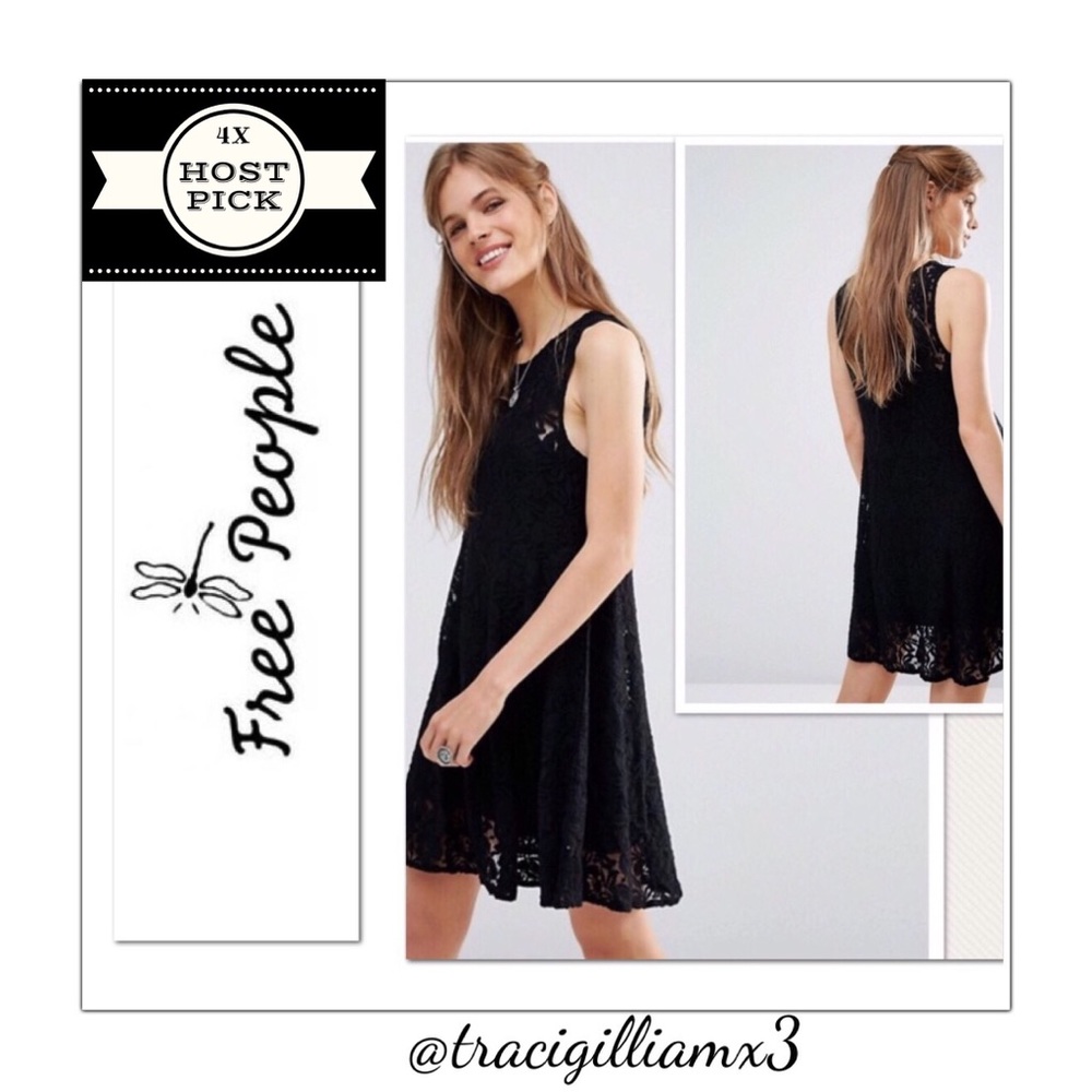 Free People Miles Of Lace Fit & Flare Dress